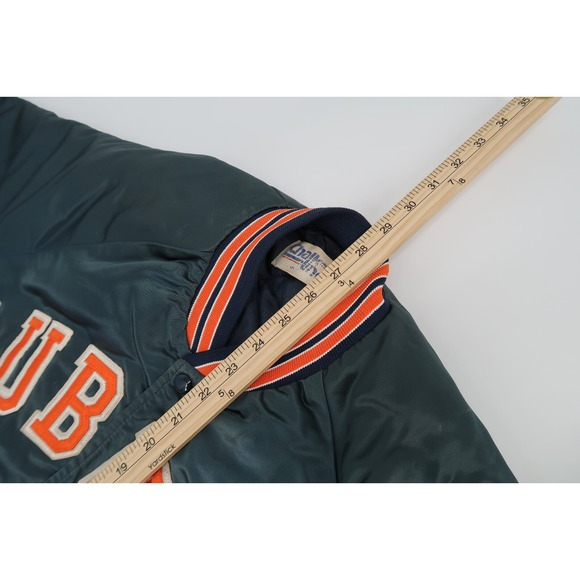 Vintage Auburn Tigers Satin Chalk Line Jacket‎ Retro Bomber 80s Mens Size XL - Picture 10 of 10